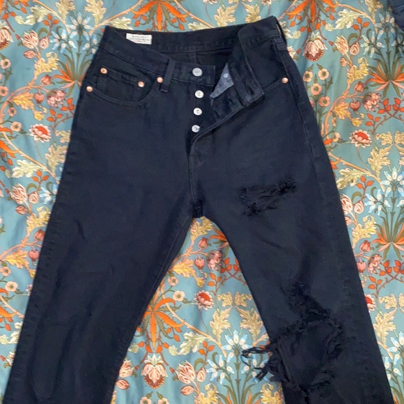 *SOLD* LEVI’S 501 black straight leg jeans - Picture 1 of 8
